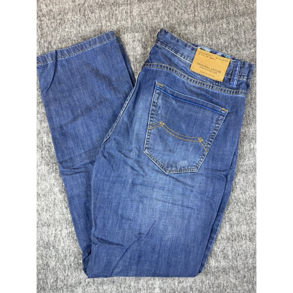 Mens Holidaymaker Equestrian Club Straight Leg Blue Jeans 34 * 30 Approx. No Tag